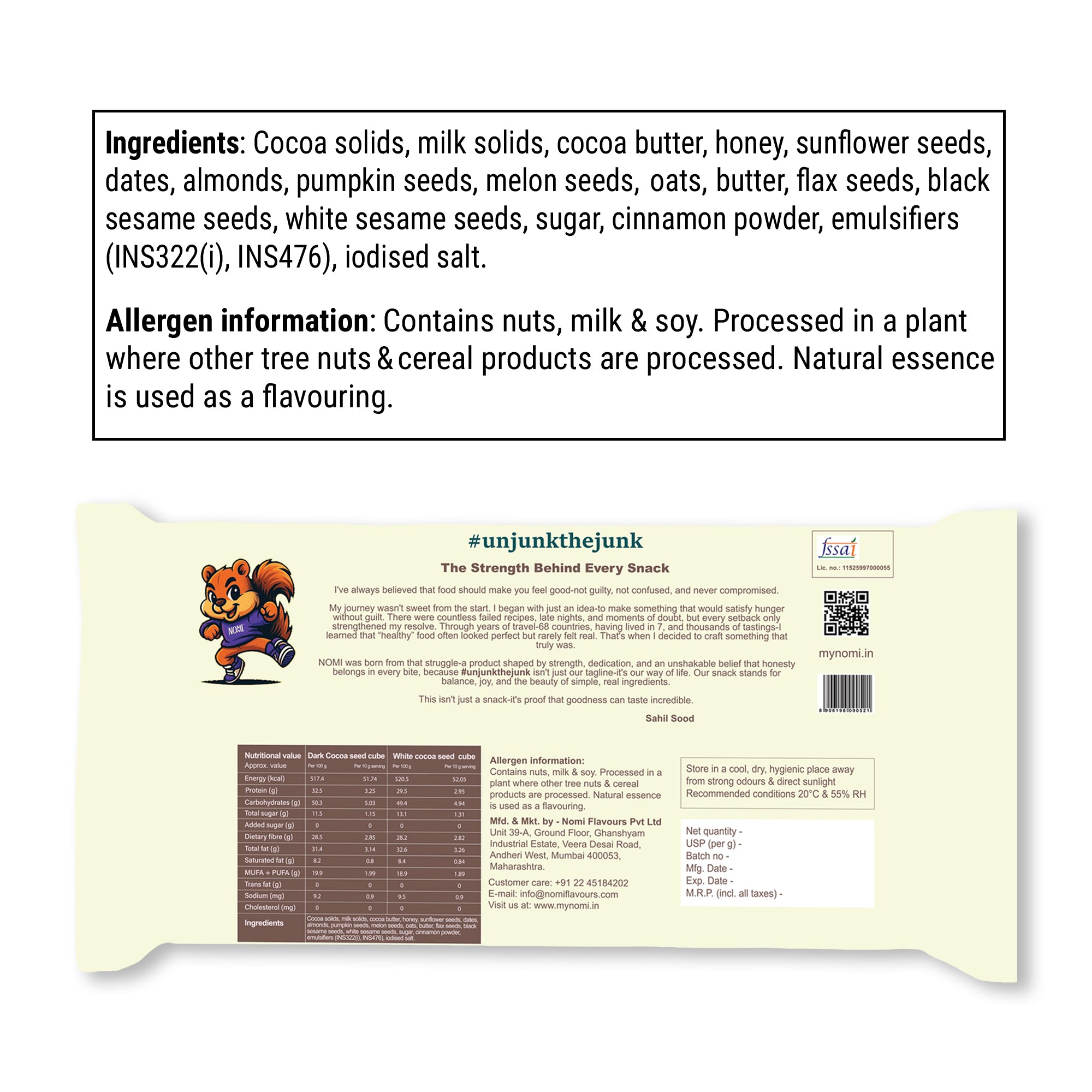 Nom Nomi Cocoa Seed Cubes