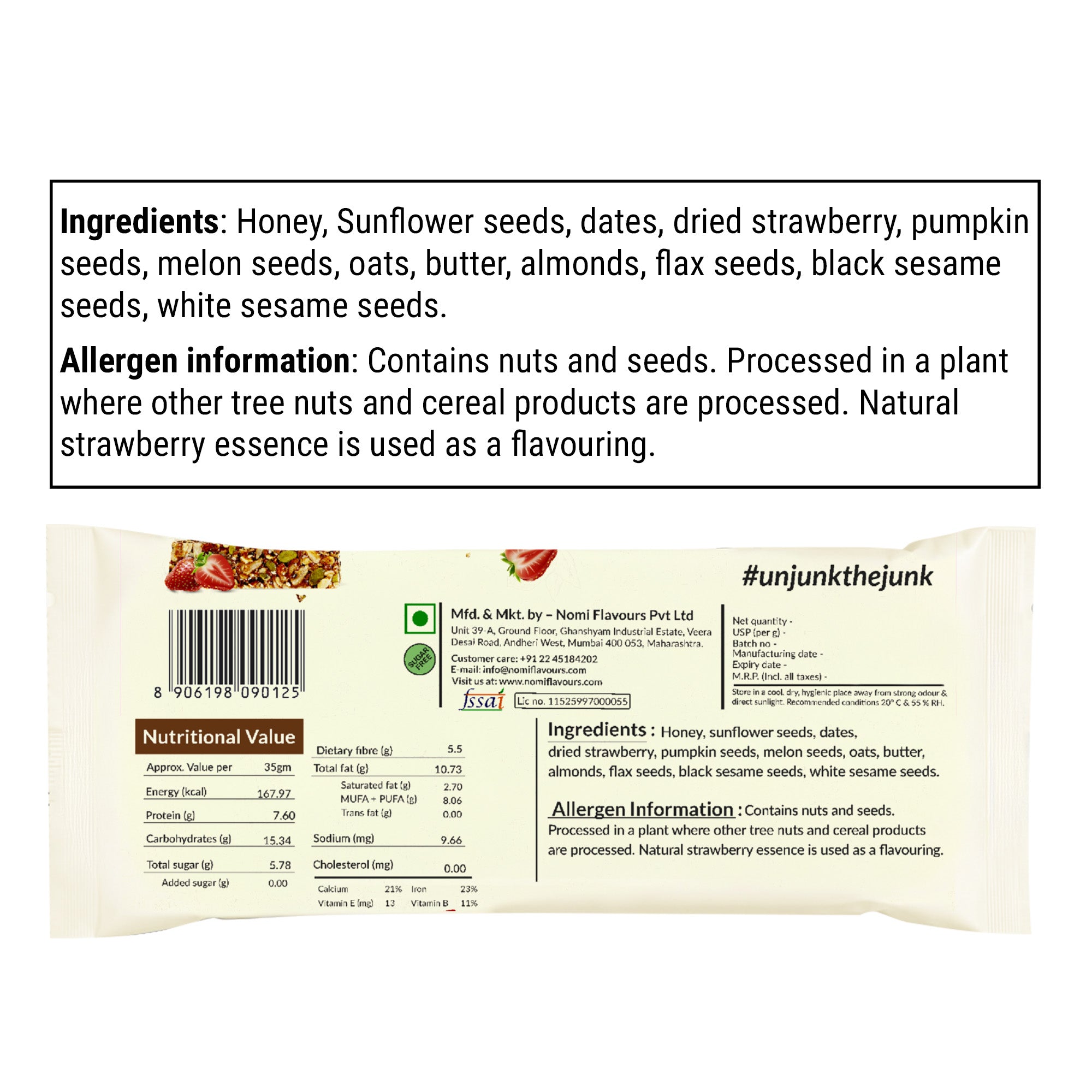 Strawberry Seed Bar